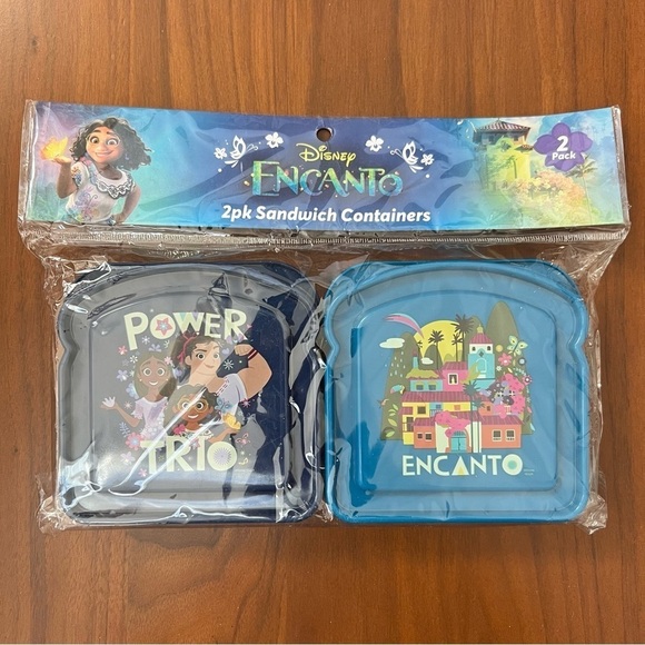 Other - Disney Encanto Sandwich Containers, 2 pack, Brand New, Plastic